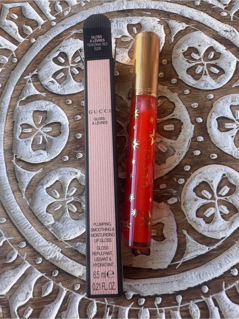 Gucci Gloss a Levres Plumping Lip Gloss 526 Teresina Red New